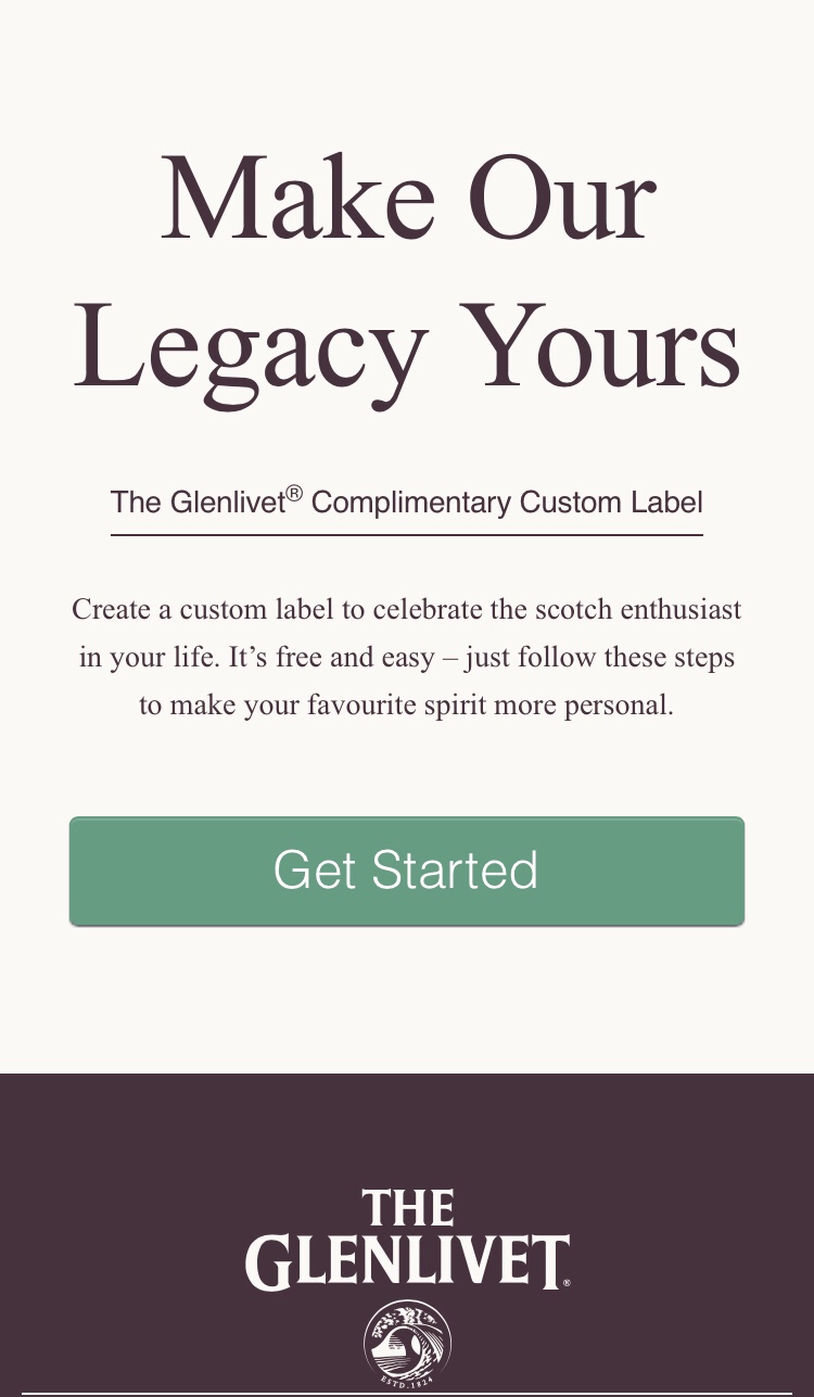 Personalize your Glenlivet